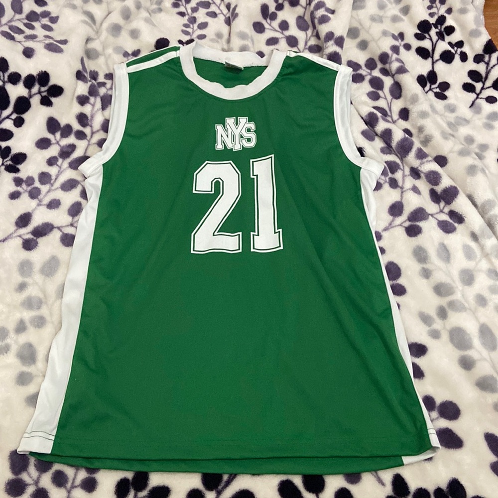Green adult #21 jersey